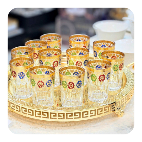 verres a thé coloré