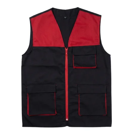 سترة عمل أسود وأحمر  بشعارك الخاص