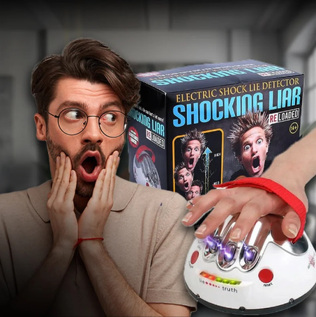 لعبة SOULONG كشف الكذب الصغيرة المبتكرة، جهاز كشف الكذب للكبار للصدمات الكهربائية قابل للتعديل للعثور على لعبة الكذب الصادق للكشف عن الكذب للحفلات والاسترخاء
