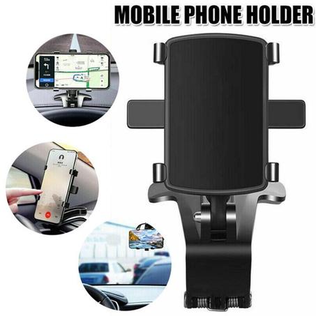 حامل هاتف محمول للسيارة متعدد الوظائف ، دوران 360 درجة من الالومنيوم يتوفر باللونين الاسود و الفضي