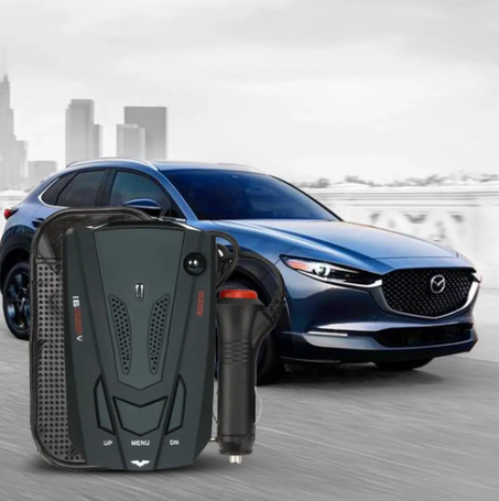 كاشف رادار السيارة، كاشفات الرادار بالليزر، سرعة صوتية، نظام إنذار سرعة السيارة، وضع المدينة/الطريق السريع، كشف تلقائي بزاوية 360 درجة للسيارات مع شاشة LED (جديد من FCC)