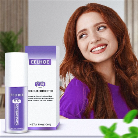 معجون أسنان أرجواني مضاد للبقع، معجون أسنان ملون V34، معجون أسنان أرجواني V34، معجون أسنان بألوان زاهية، معجون أسنان مصحح للون V34، تبييض الأسنان الأرجواني، أسنان بيضاء