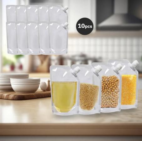 حقيبة تخزين الحبوب بسعة كبيرة (500 مل/10 قطع)