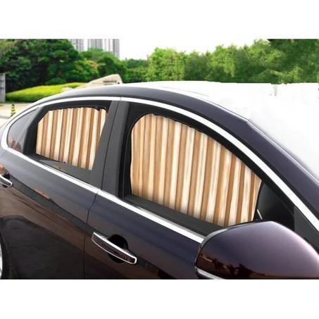 4 مظلة سيارة ستارة مغناطيسية للسيارة لون ذهبي