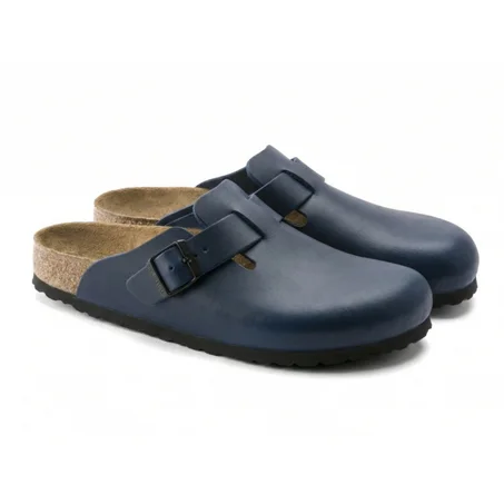 SABOT CUIR BLEU MARINE