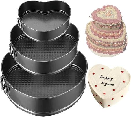 Juego de 3 moldes desmontables para tartas de queso
