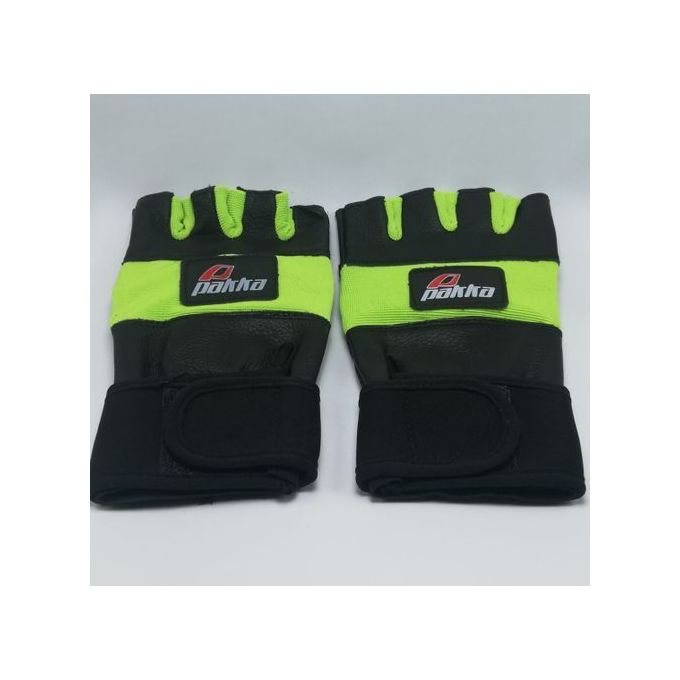 Pakka Gants pour Musculation et cyclisme en Cuir et Daim - Vert