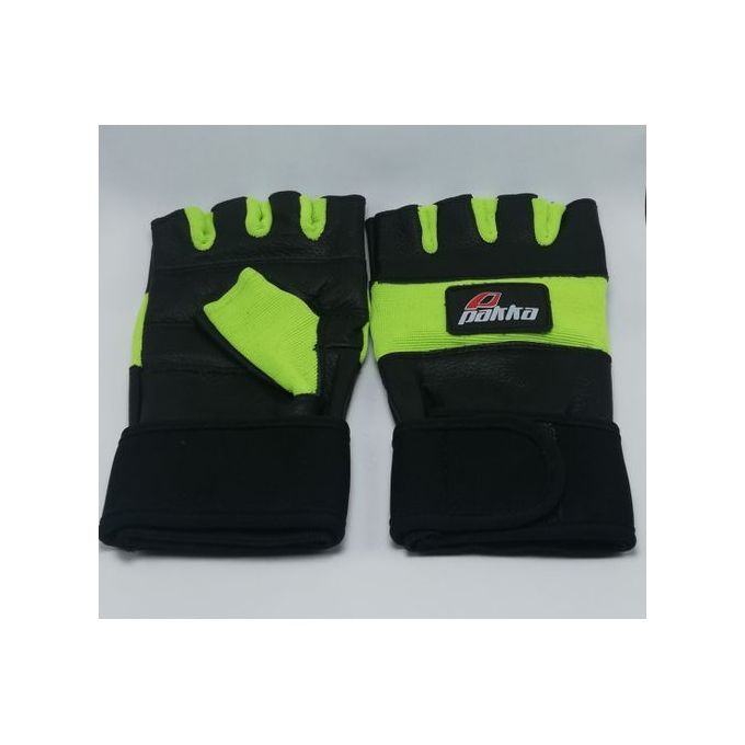 Pakka Gants pour Musculation et cyclisme en Cuir et Daim - Vert