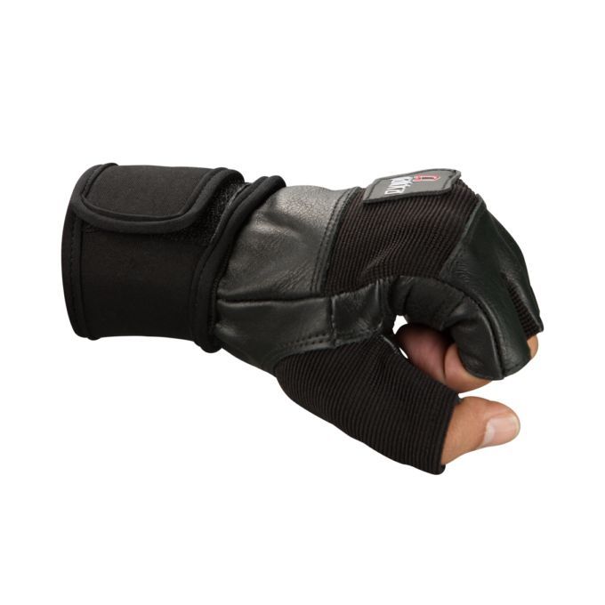 Pakka Gants pour Musculation et cyclisme en Cuir et Daim - Noir