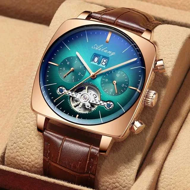AILANG Watchs chronograph Square Watch Mens