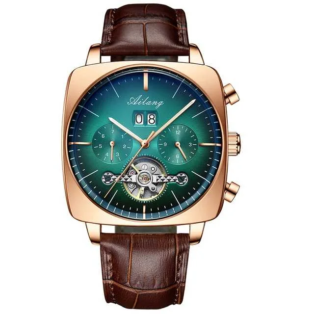 AILANG Watchs chronograph Square Watch Mens