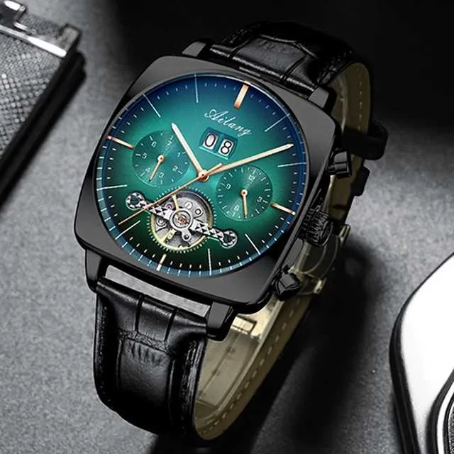 AILANG Watchs chronograph Square Watch Mens