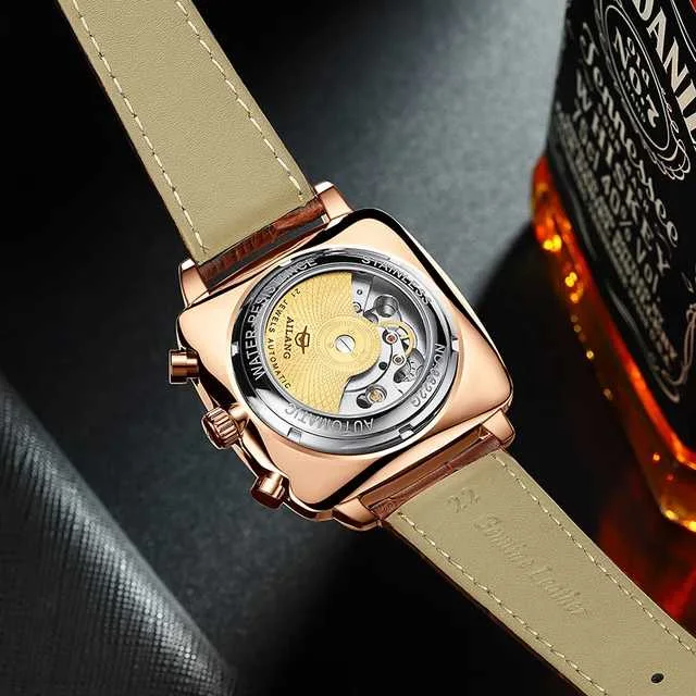 AILANG Watchs chronograph Square Watch Mens