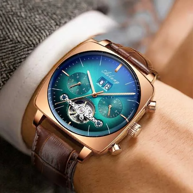 AILANG Watchs chronograph Square Watch Mens