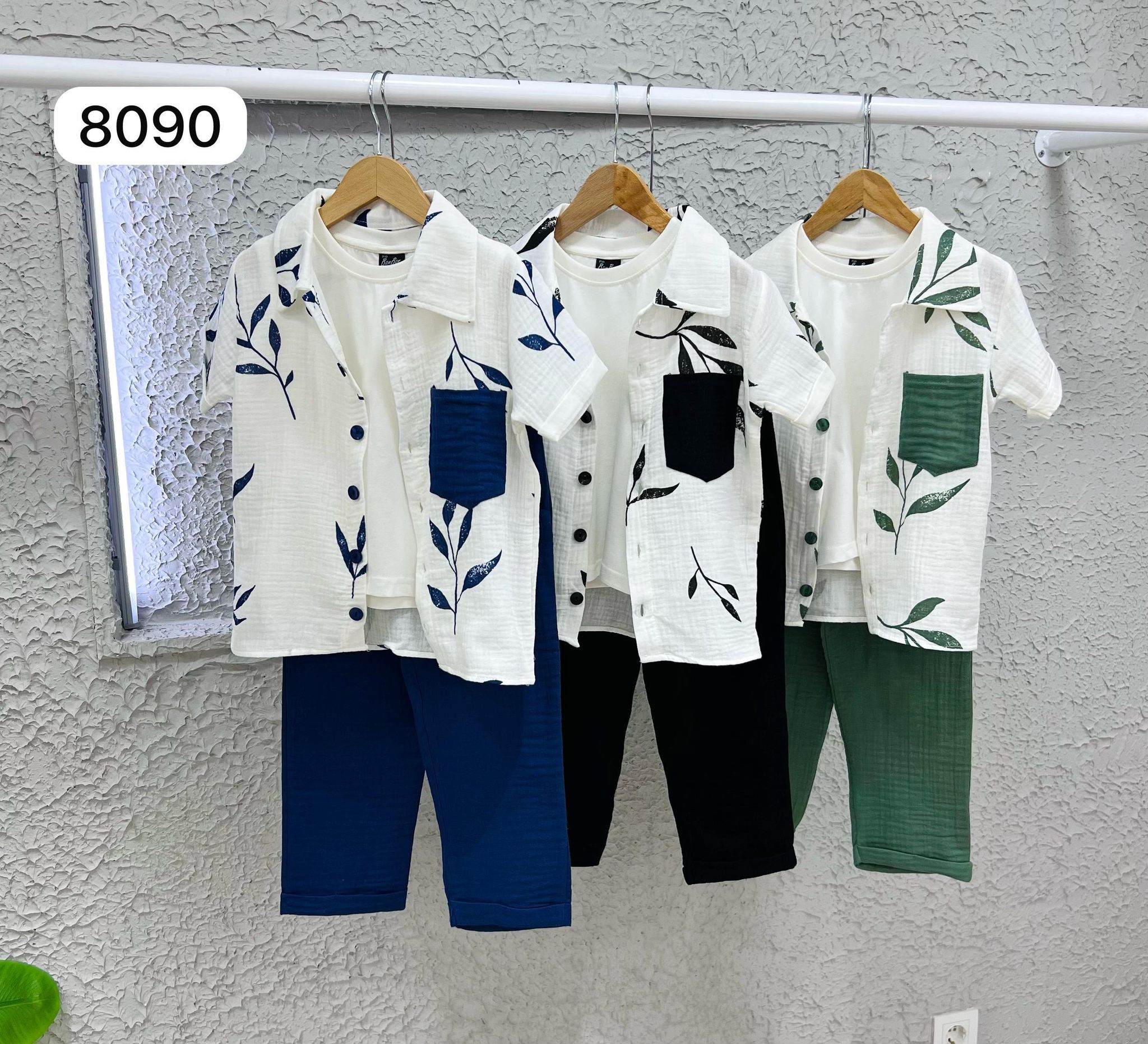 ensemble chemise  3 pieces (صناعة تركية نوعية ممتازة)