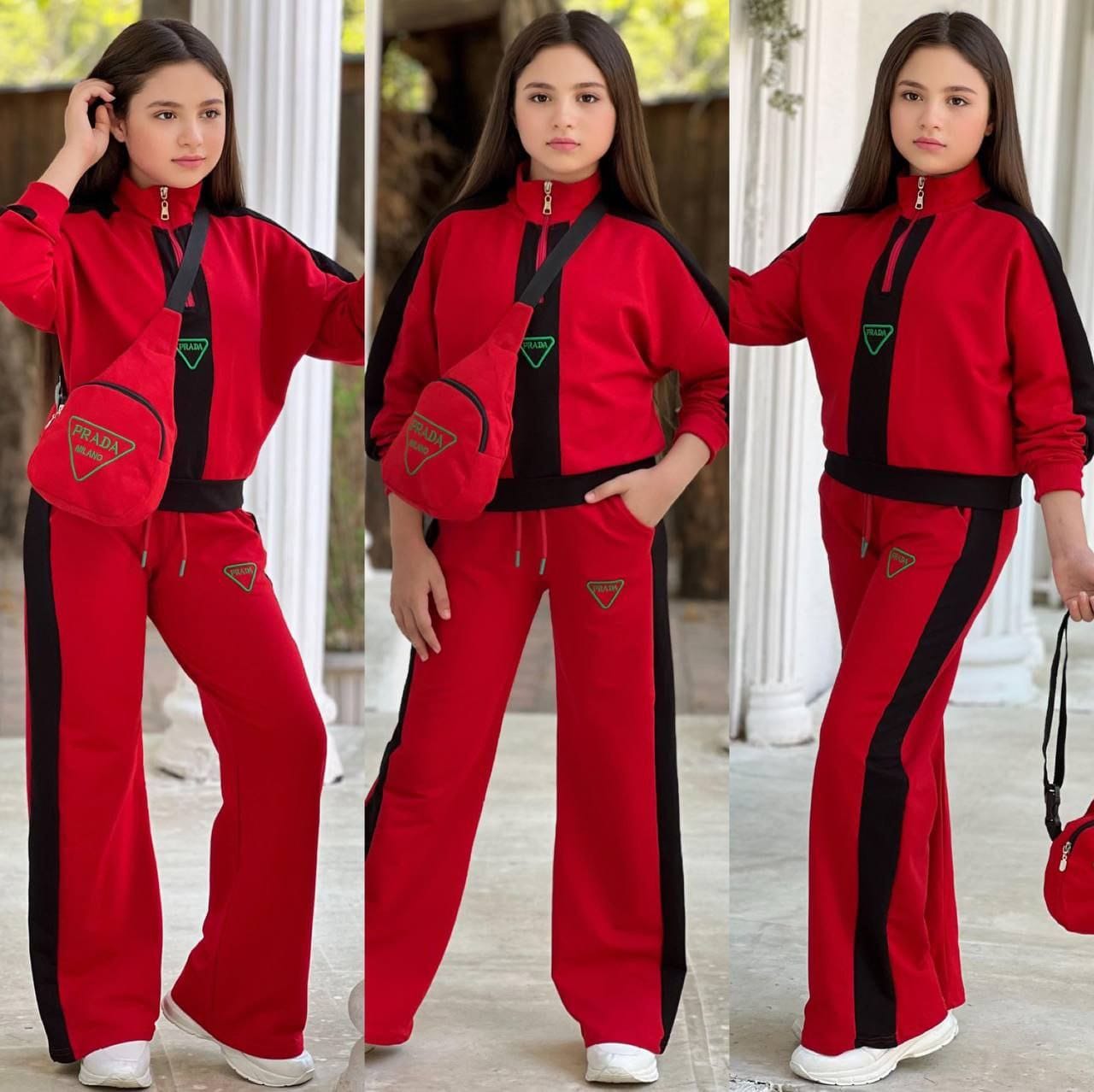 ENSEMBLE  3 PIECES  (سروال + veste +Sacoche )