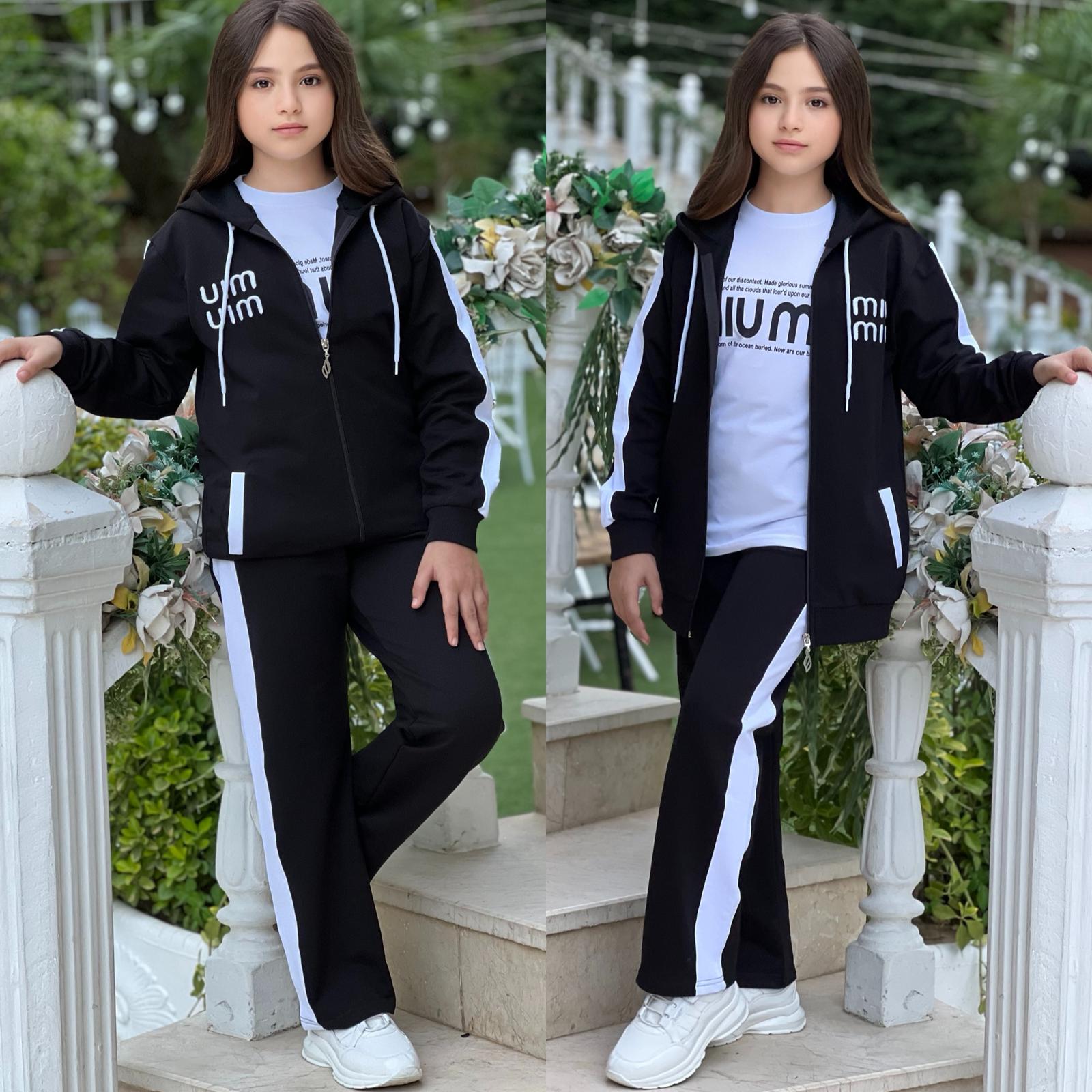 Ensemble fille MIU MIU -3 pieces (سروال +  + تريكو + veste )