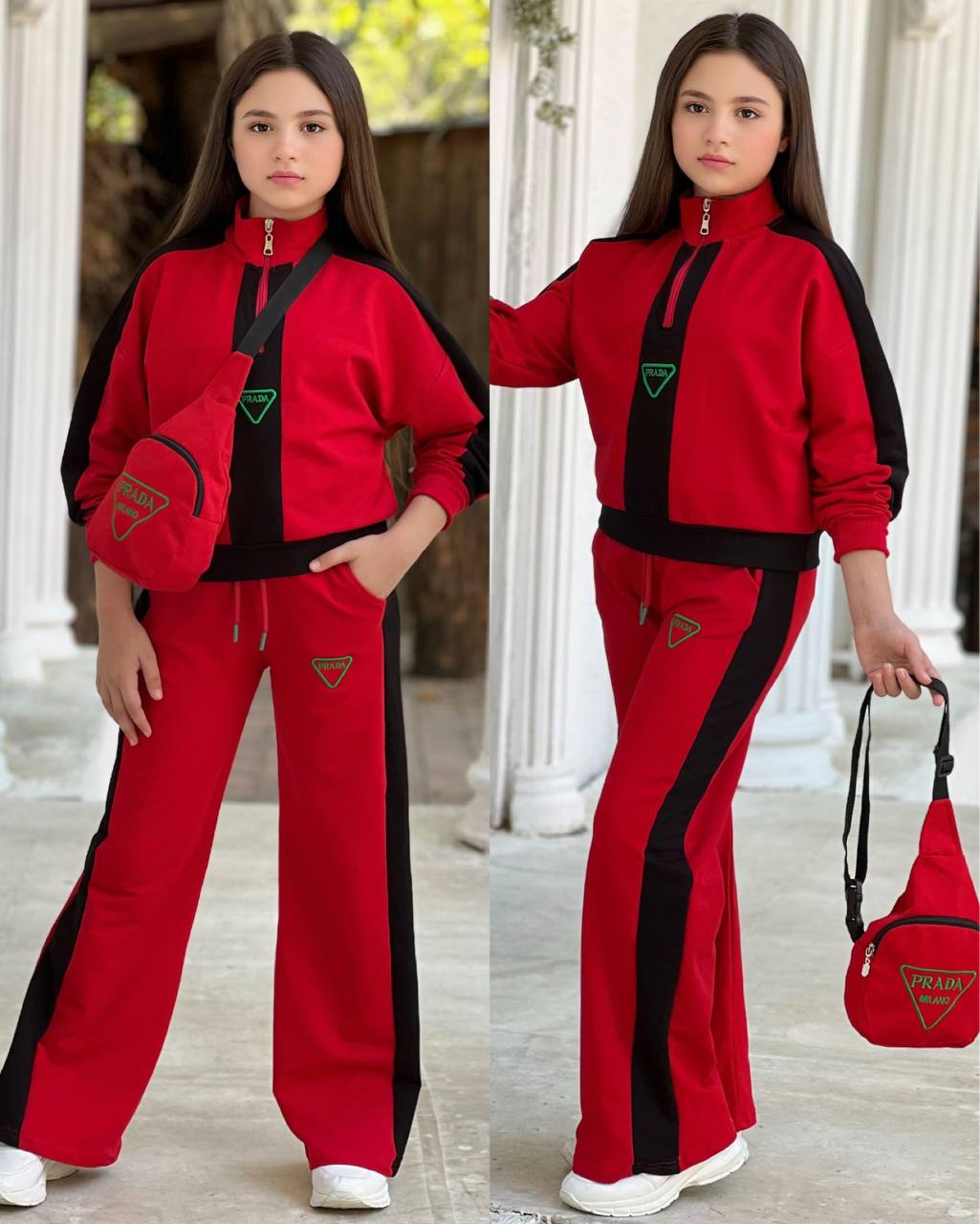 ENSEMBLE  3 PIECES  (سروال + veste +Sacoche )