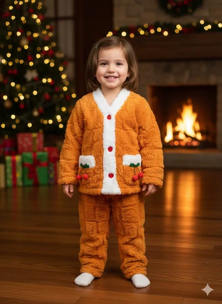 🧸 طقم الدفء الملكي للأطفال 🧸