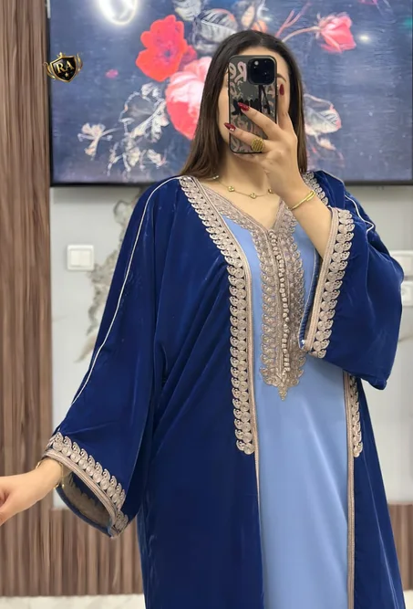 🌷 قفطان مخملي بفخامة الملوك 🌷