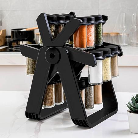 Rotating Spice Rack – Kitchen & Camping Organizer