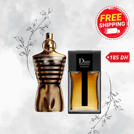 L10 ML LE MALE ELIXIR + 10 ML DIOR HOMME INTENSE + DECANTE GRATUITE