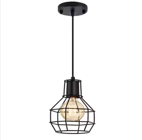 Suspension Vintage Dimmable en métal et bois