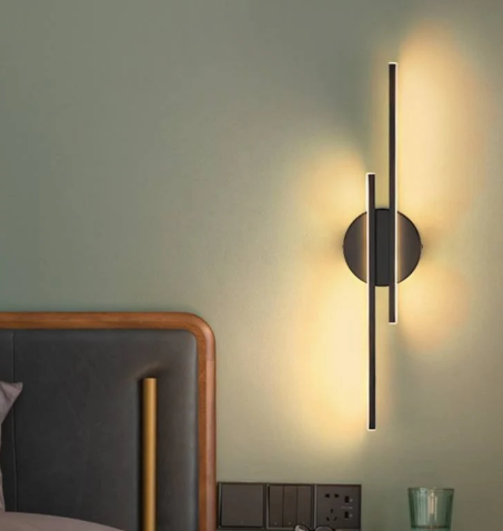 Applique Murale LED Intérieure - Design Moderne Noir