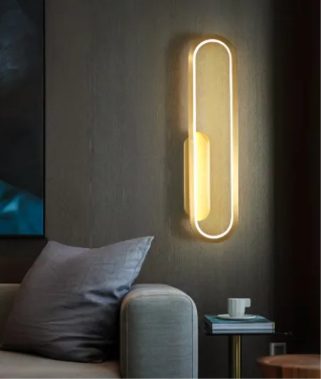 Applique Murale LED en Cuivre Noir au Design Moderne