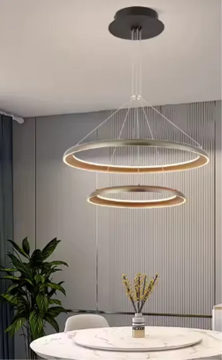 Suspension LED en Anneaux - Modèle Kingstory