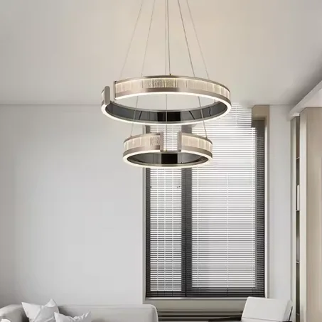 Suspension LED en Fer, Aluminium et Acrylique