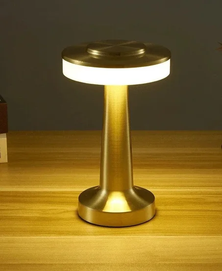 Lampe de Table Tactile Rétro en Métal
