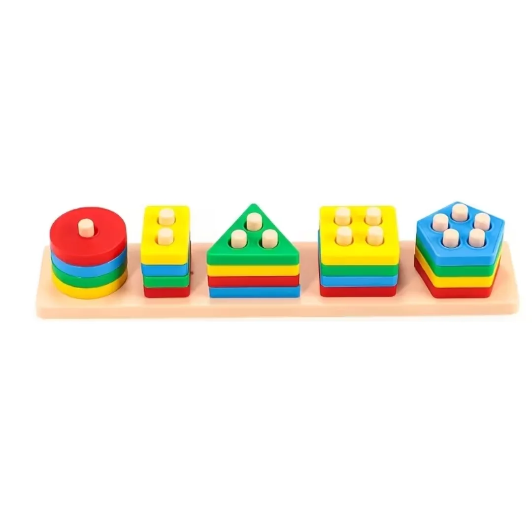 Pack 4 Jeux Montessori en Bois - Motricité, Logique & Découverte