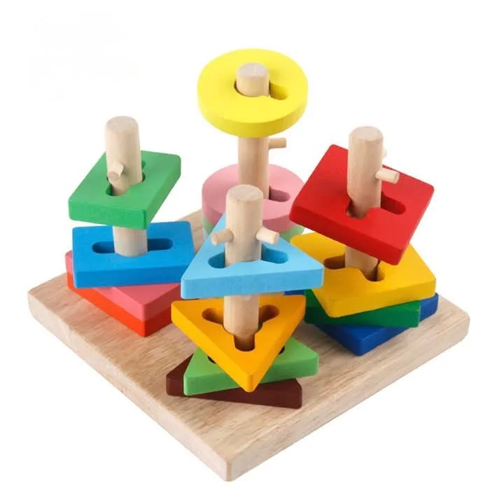 Jeu de colonne en bois