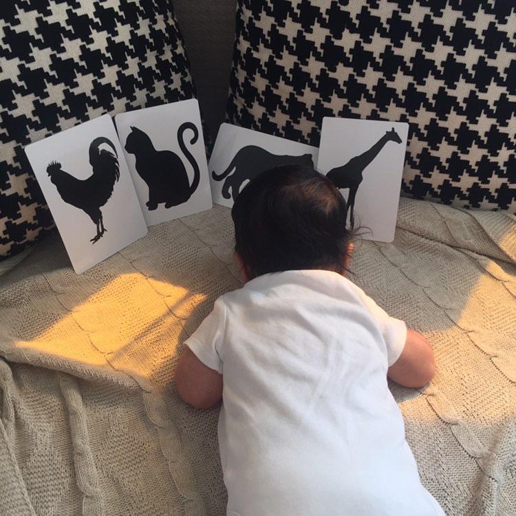 Cartes à motifs contrastés - 72 motifs pour éveil des bébés