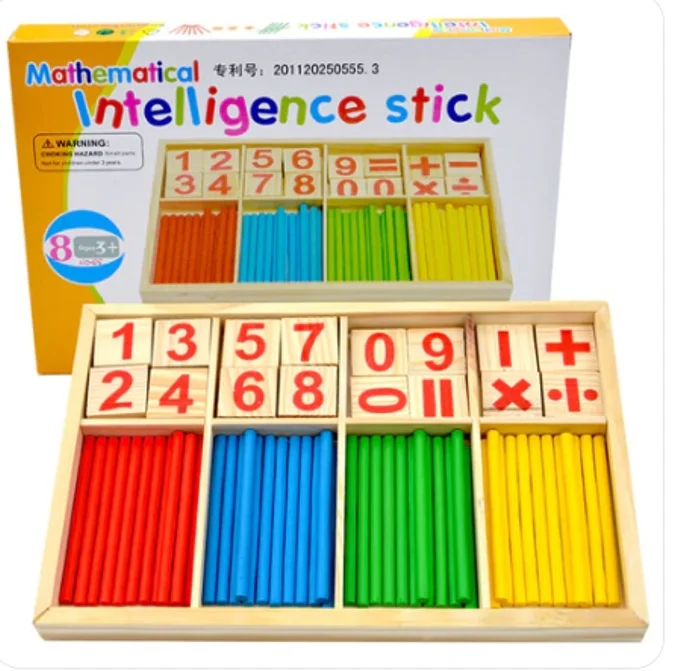 Bâtons de Maths en Bois