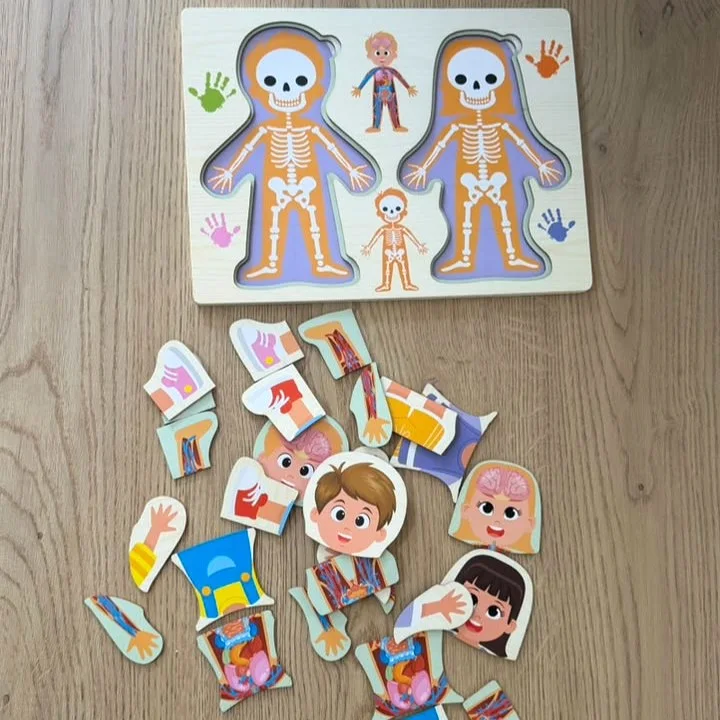 Puzzle éducatif en bois - Corps humain & Habillage