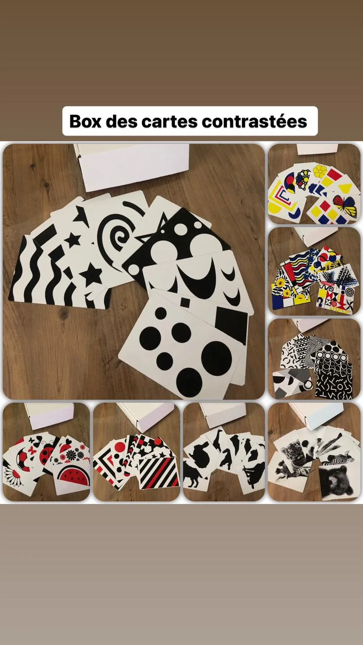 Pack cartes contrastées + souvenirs de bébé