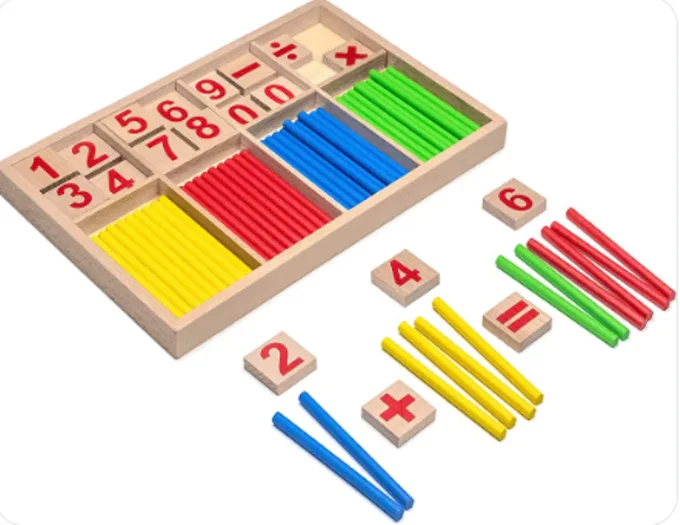Bâtons de Maths en Bois