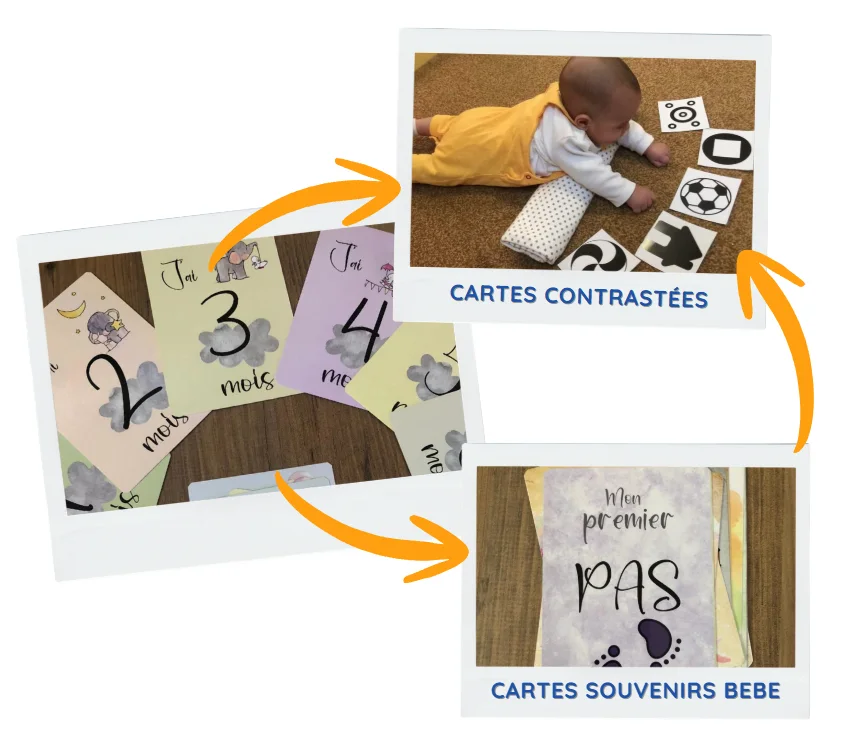 Pack cartes contrastées + souvenirs de bébé