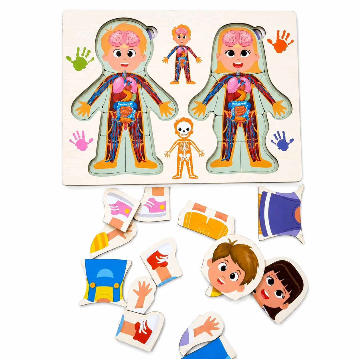 Pack 4 Jeux Montessori en Bois - Motricité, Logique & Découverte