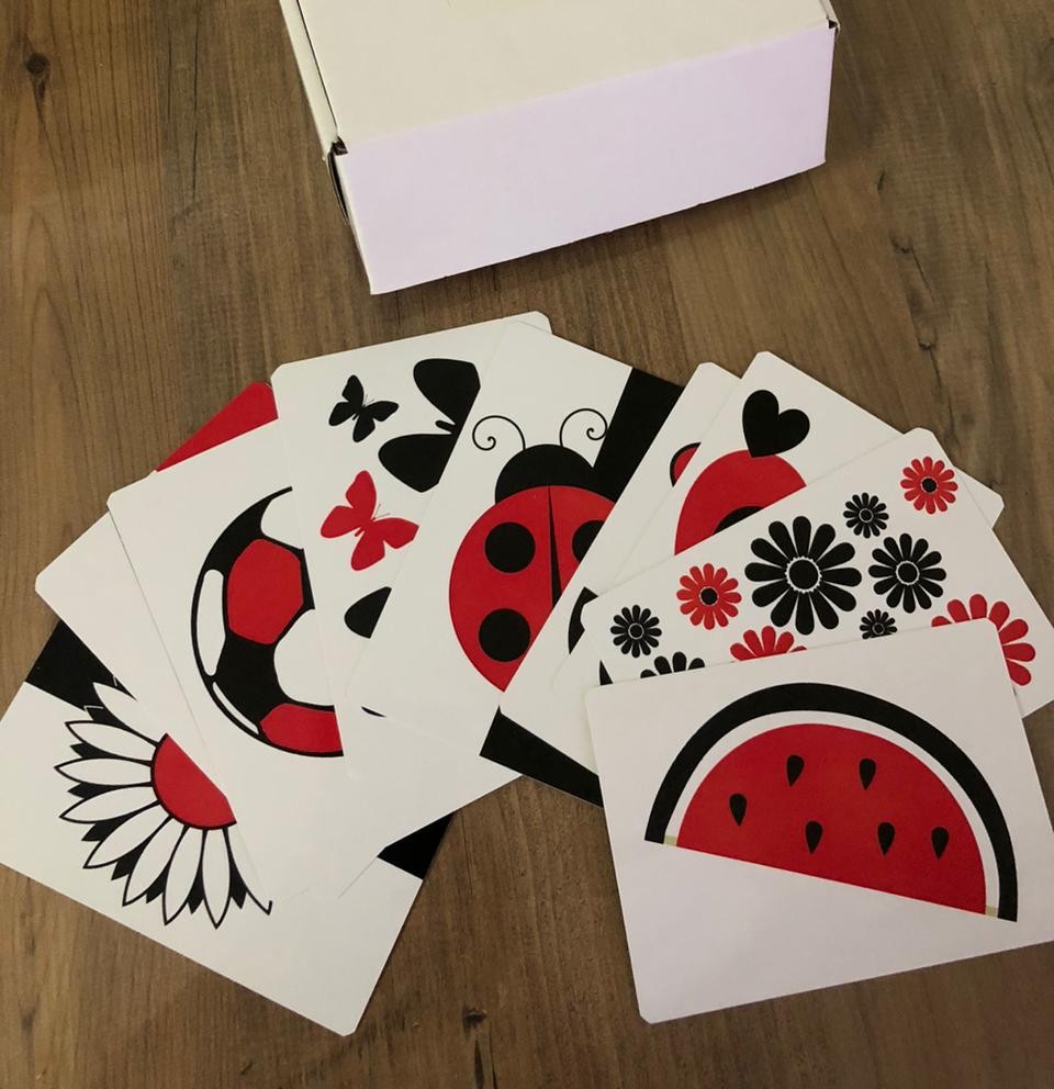 Cartes à motifs contrastés - 72 motifs pour éveil des bébés