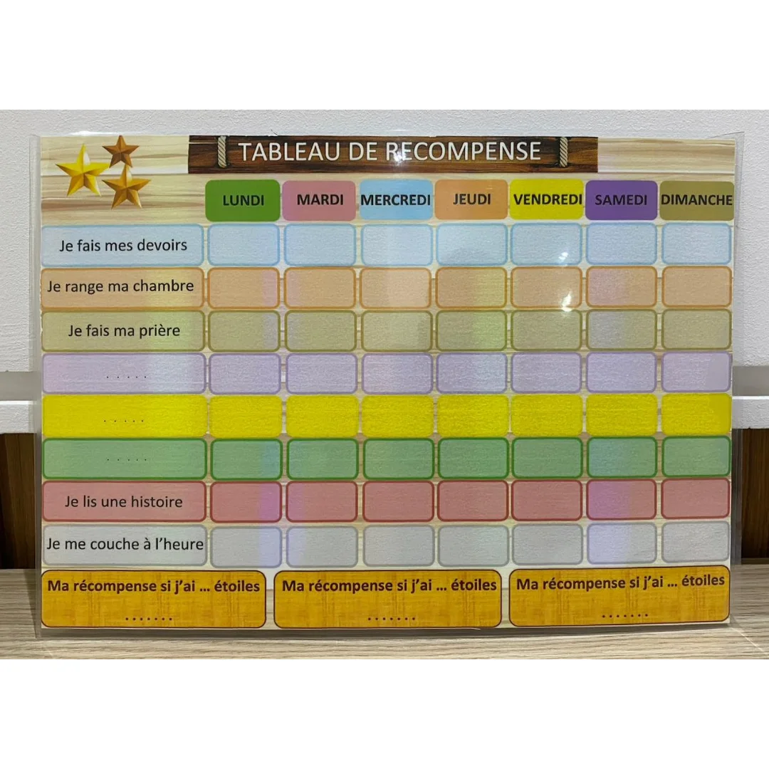 Tableau de motivation et récompense