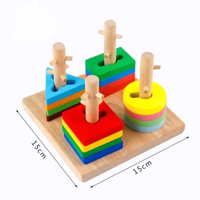Jeu de colonne en bois