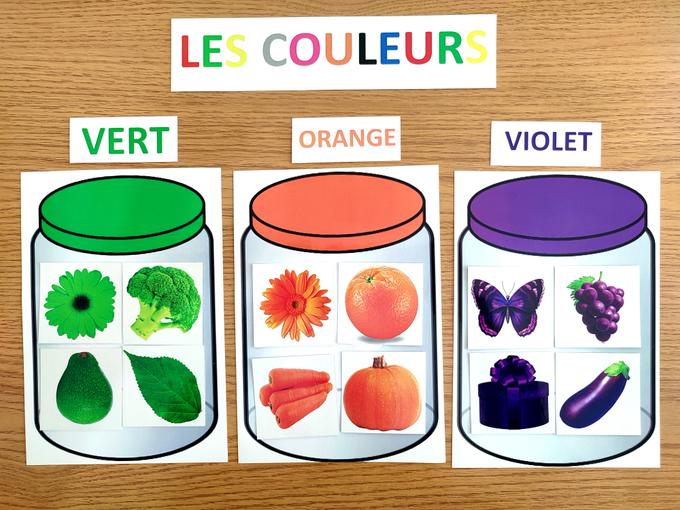 Activité de tri et d'association des couleurs - Français