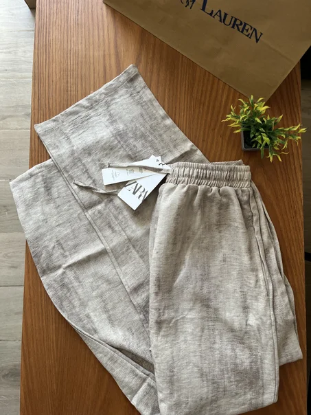 ZARA Pentalon en lin 100%