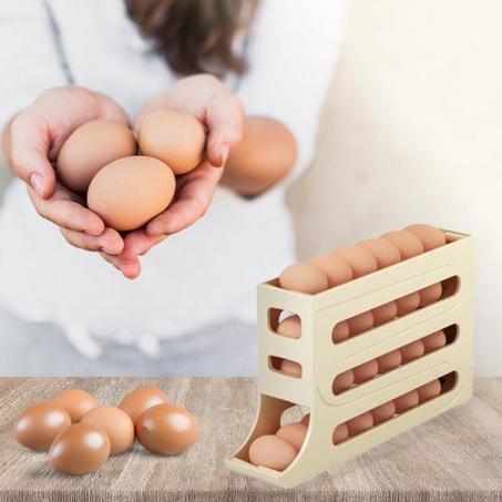 موزع البيض للثلاجة - يحمل 30 بيضة في وقت واحد -