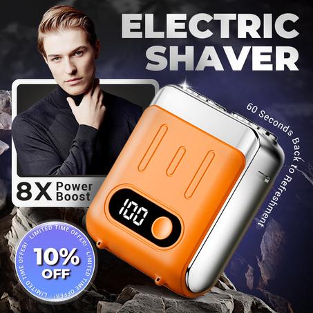 Rasoir Électrique Homme Mini – Double Tête, Étanche