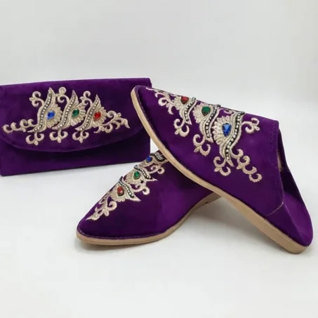 Babouche Aouina Violet | شربيل عوينة بنفسجي
