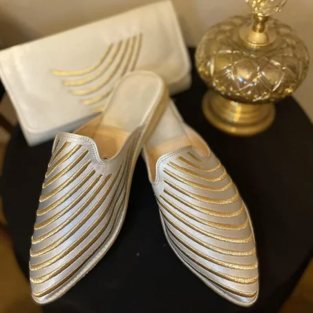 Babouche Amwaj Bleu Pastel | شربيل أمواج باستيل سماوي